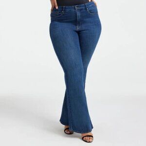 GOOD AMERICAN Good Legs Flare Jeans Size 14 - BB04 Blue